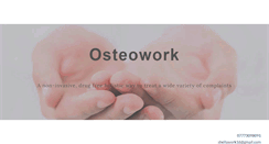 Desktop Screenshot of osteowork.com